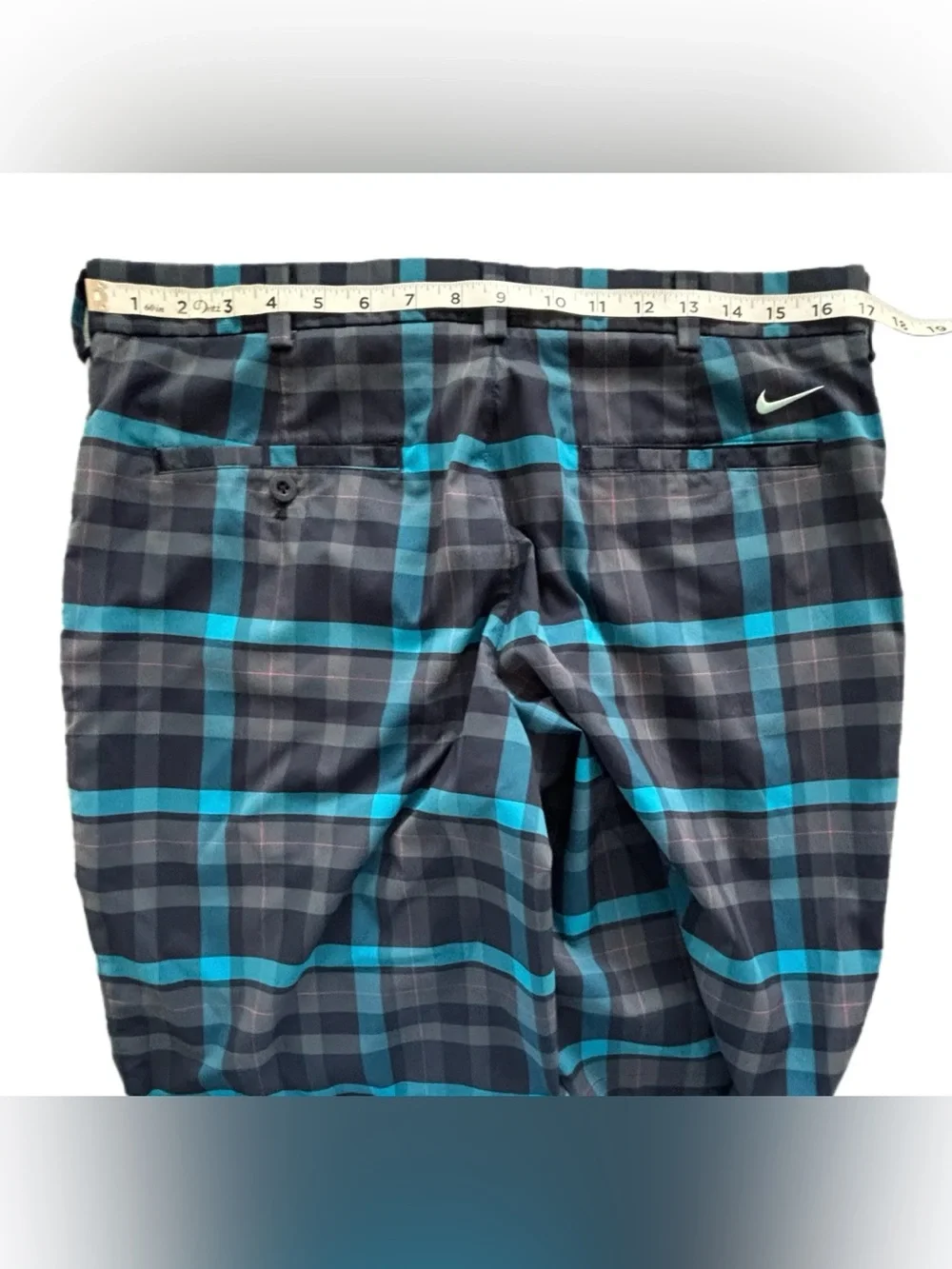 NIKE GOLF DRI-FIT Men’s Gray & Teal Poly Blend Shorts Size 34
